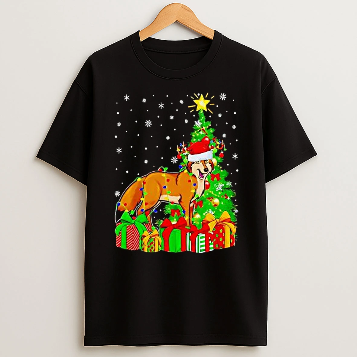 Coyote Xmas Holiday Santa Coyote Christmas Tree Shirts