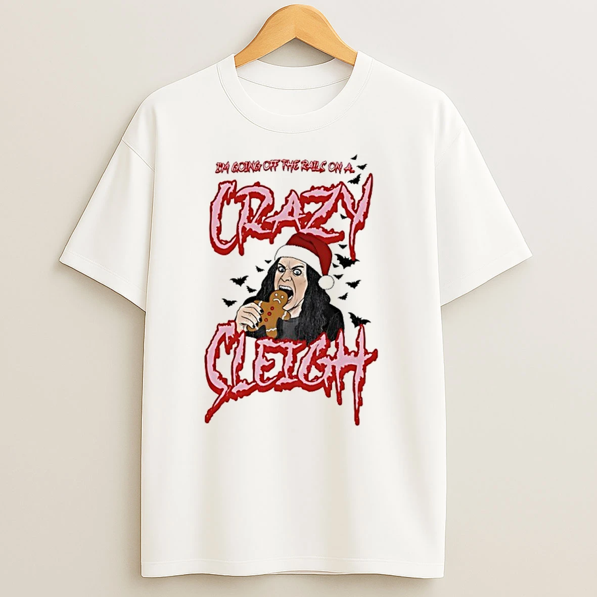 Crazy Sleigh Ozzy Im Going Off The Rails On A Christmas T Shirts