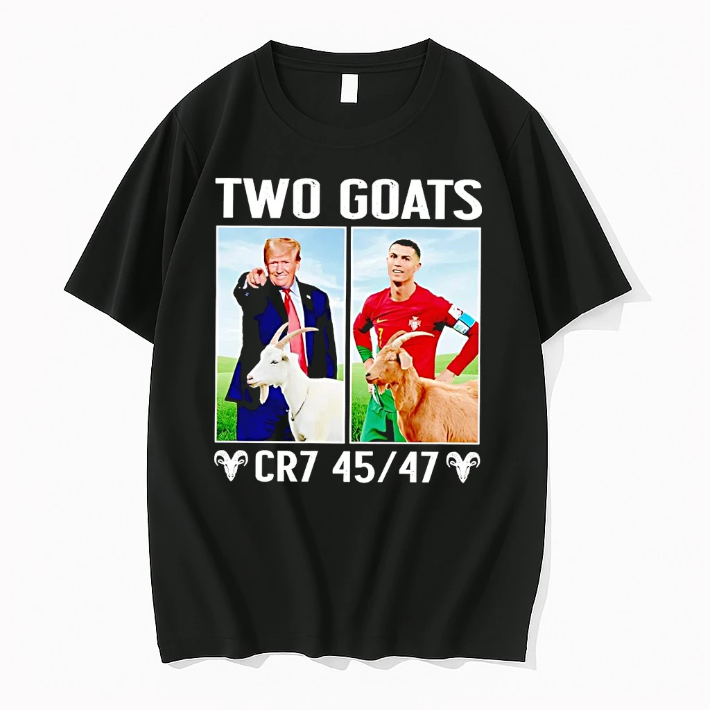 Cristiano Ronaldo And Trump Two Goats 45 47 Shirts