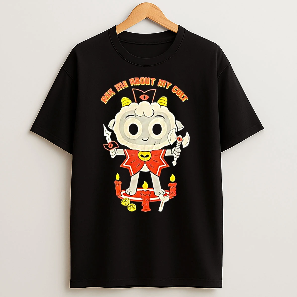 Cult Of The Lamb Ask Me About My Cult T Shirts