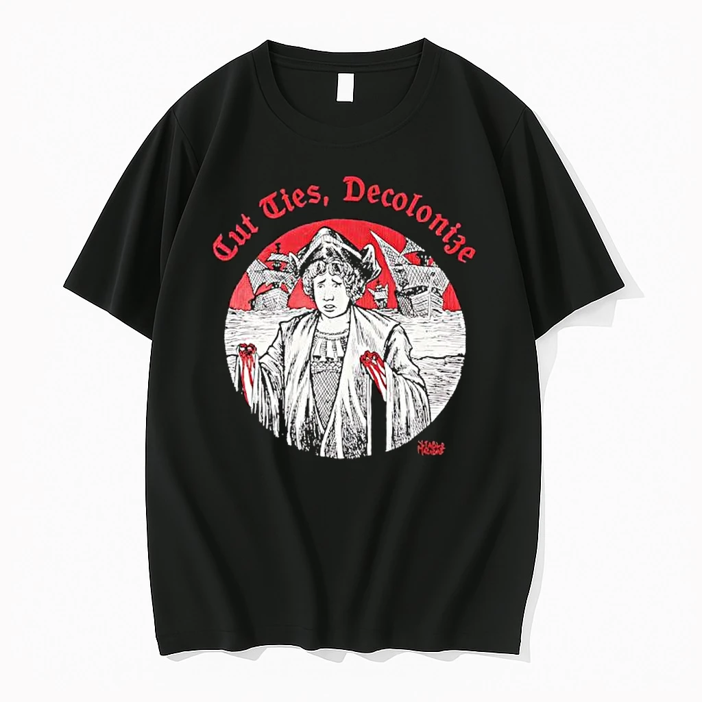 Cut Ties Decolonize Red Hands Variant Graphic Shirts
