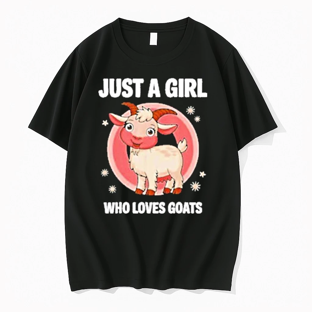 Cute Goat Just A Girls Who Loves Goats Farmer Shirts