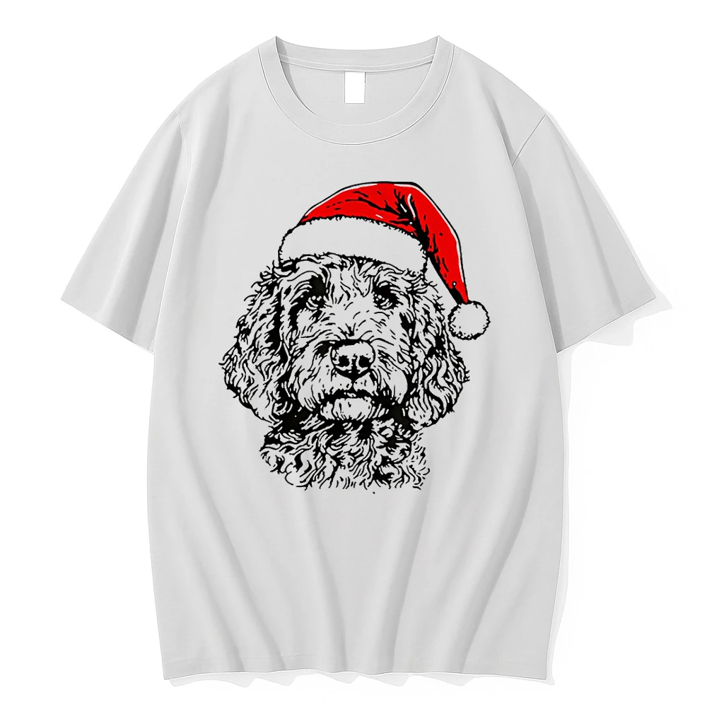 Cute Merry Christmas Goldendoodle Santa Christmas Dog Lover Shirts
