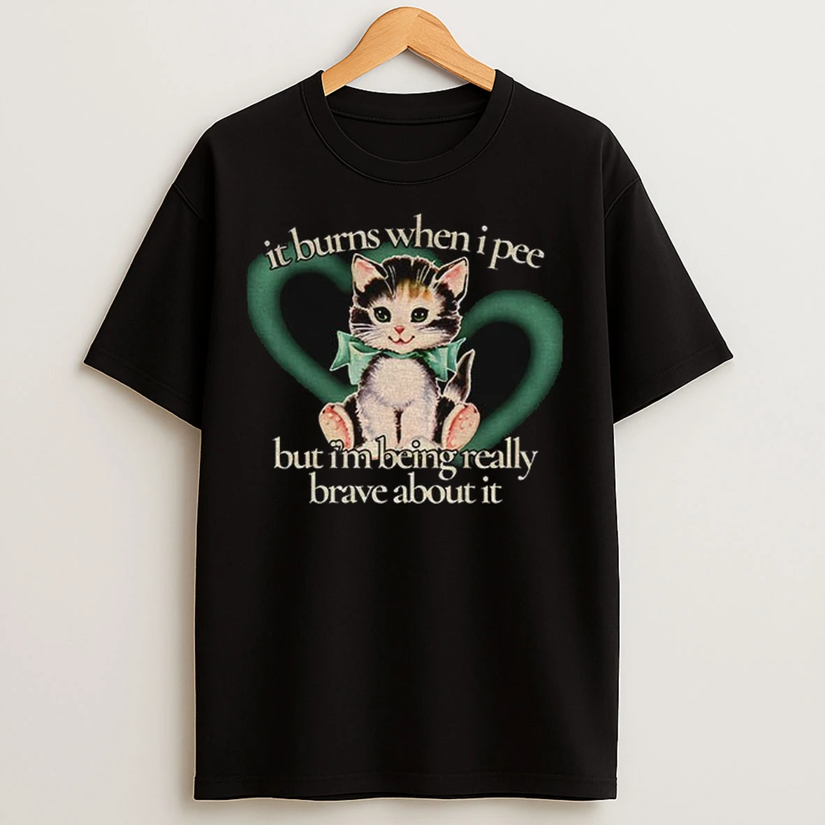 Cute Cat It Burns When I Pie Im Being Really Brave About It T Shirts