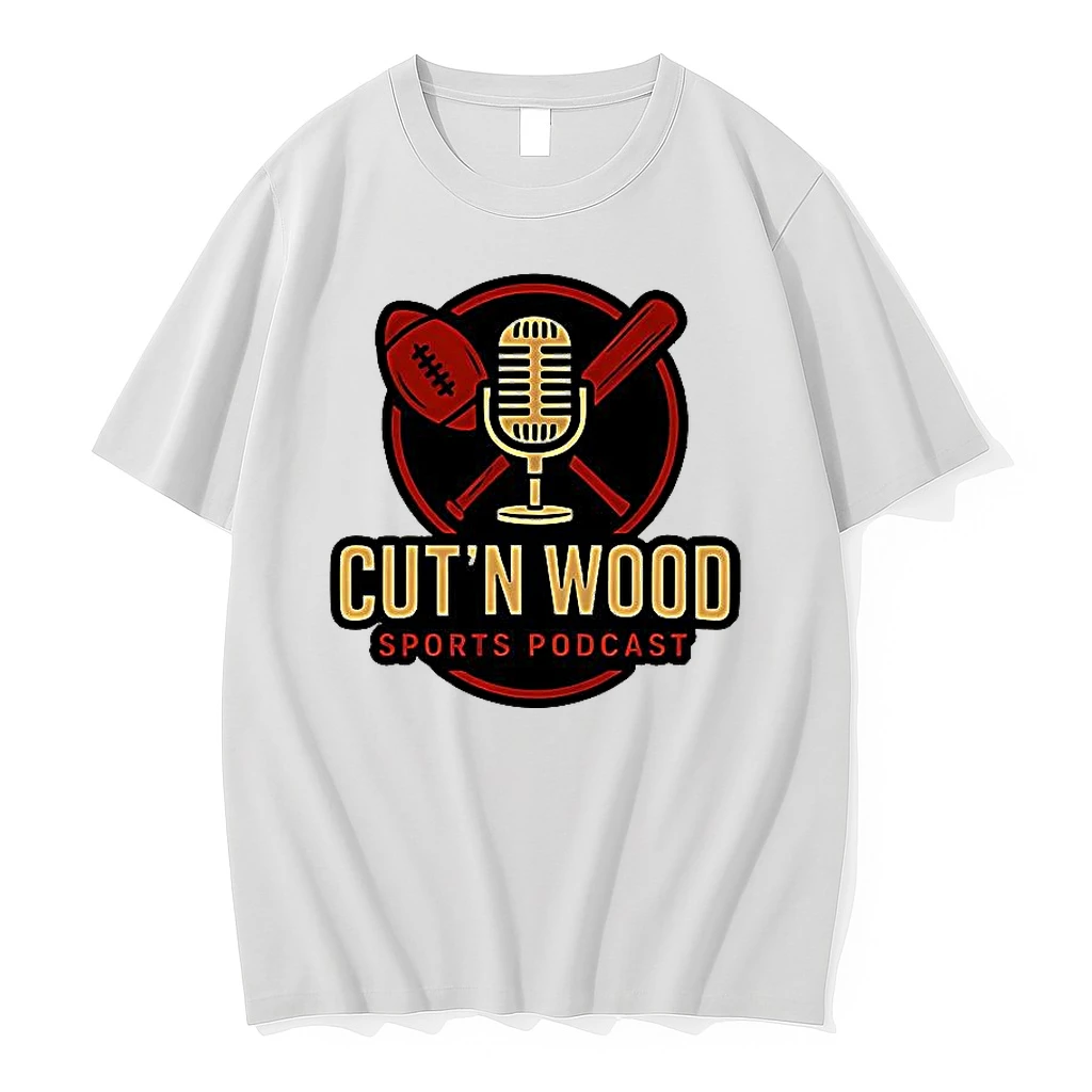 Cutn Wood Sports Podcast Logo Shirts