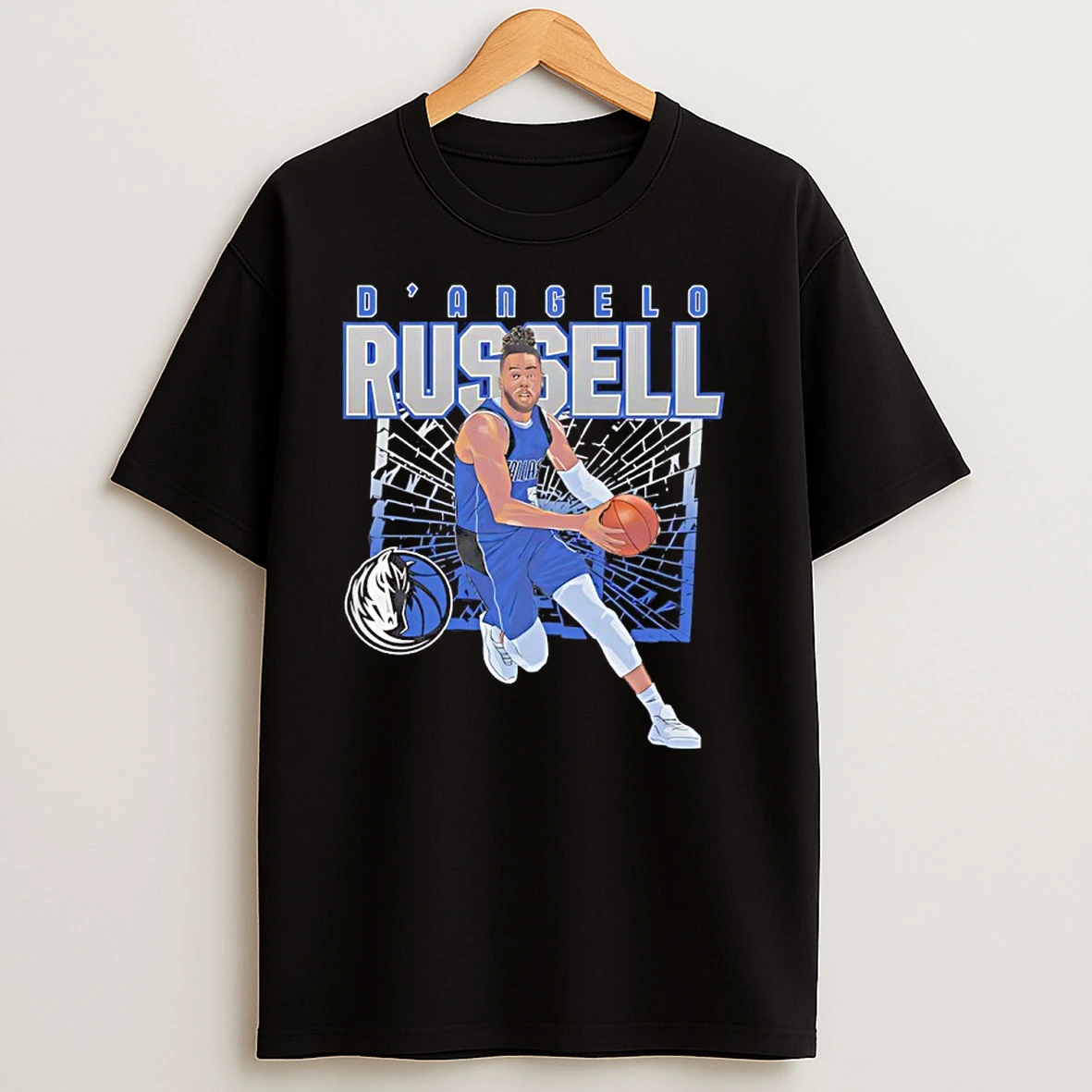Dangelo Russell Dallas Mavericks Basketball Player Shattered T Shirts