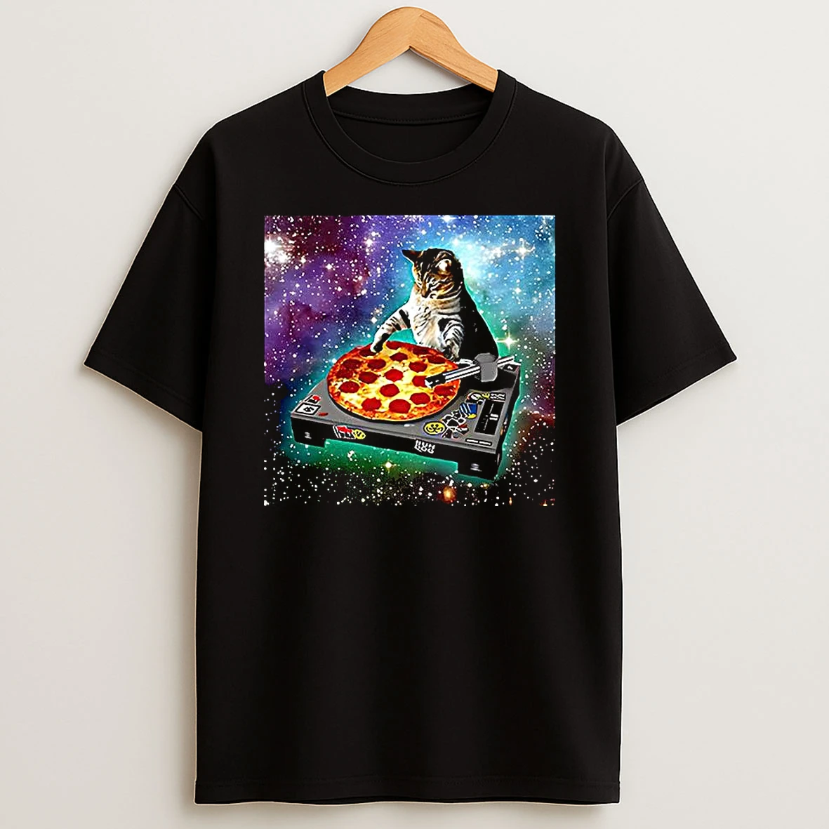 Dj Cat Pizza Space Meme Shirts