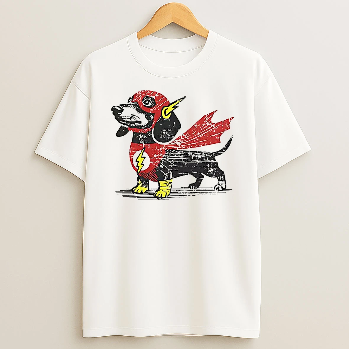 Dachshund Superhero The Flash Shirts