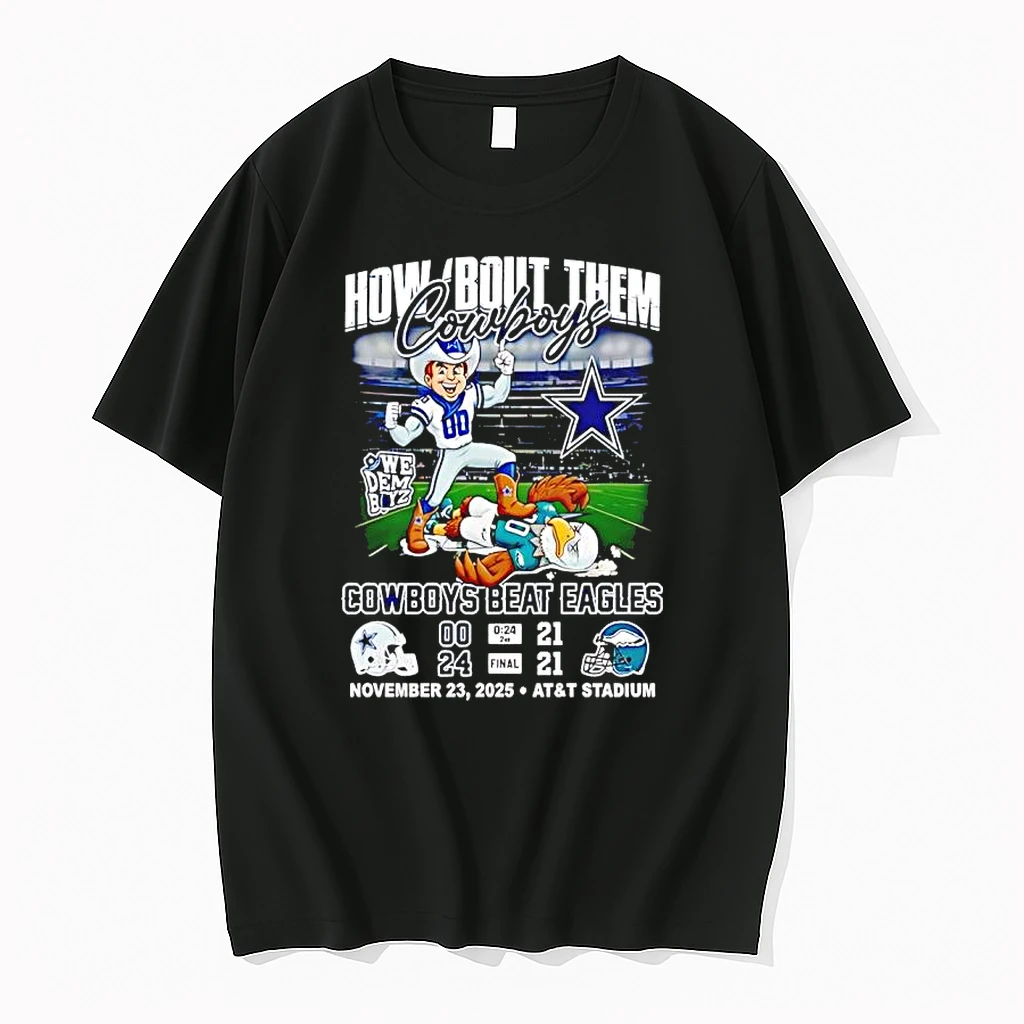 Dallas Cowboys Beat Eagles How Bout Them Cowboys 2025 Black Shirts