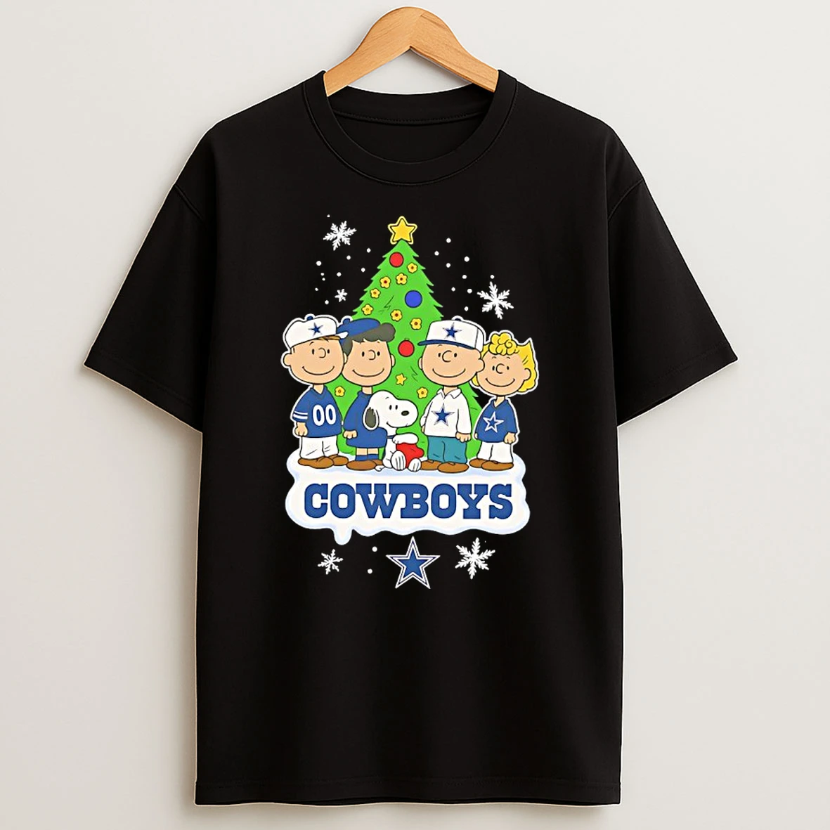 Dallas Cowboys Snoopy And The Peanuts Christmas Tree 2025 Shirts