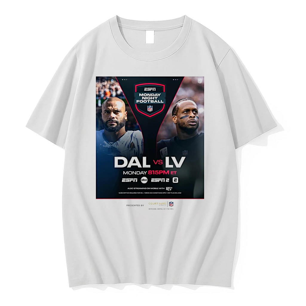 Dallas Cowboys Vs Las Vegas Raiders Espn Monday Night Football November 17 2025 Shirts