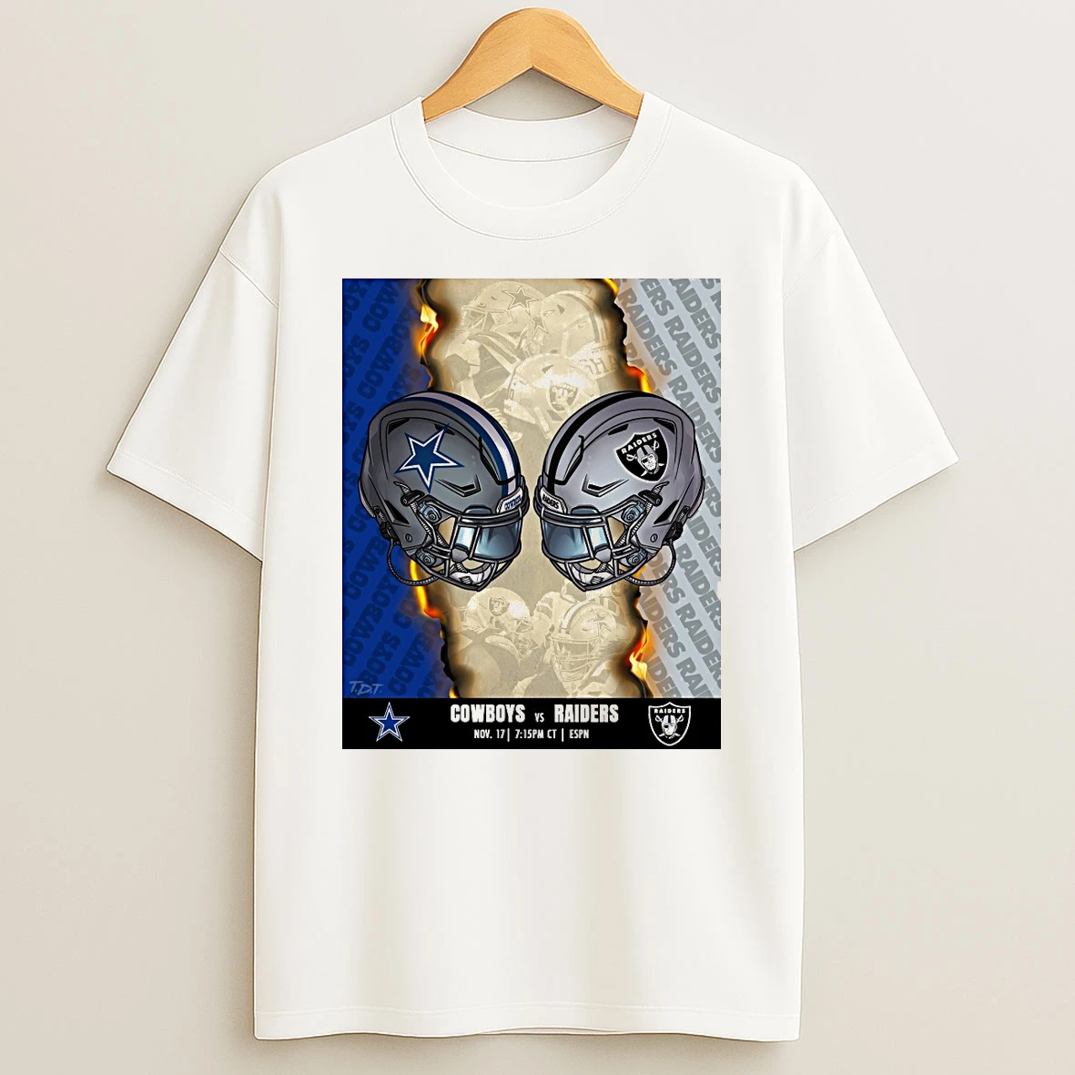 Dallas Cowboys Vs Las Vegas Raiders Nfl Game Day Week 11 November 17 2025 Shirts
