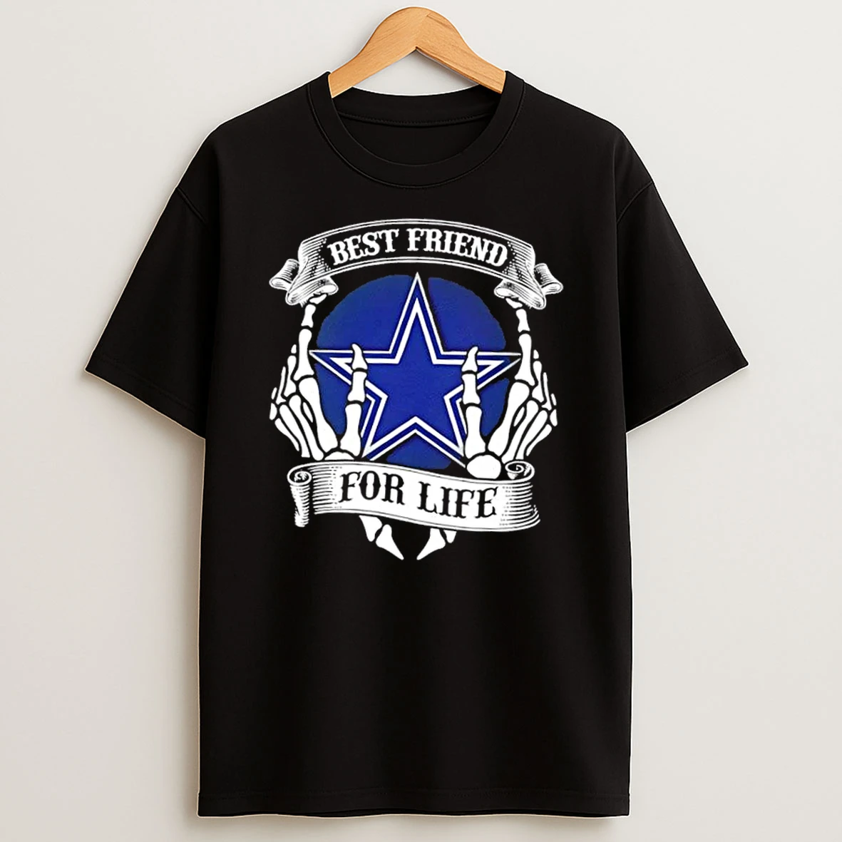 Dallas Cowboys Football Best Friend For Life Hands Bones Shirts