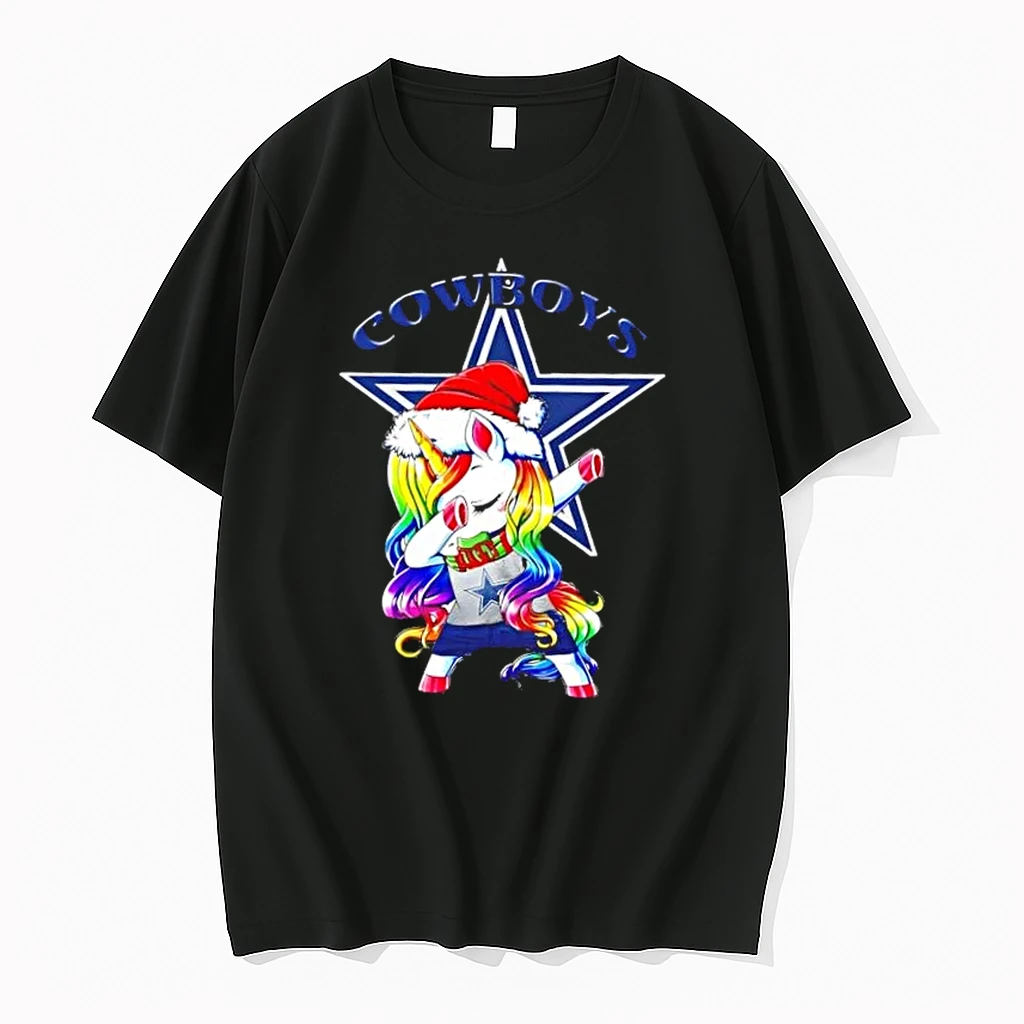 Dallas Cowboys X Unicorn Santa Hat Dabbing Merry Christmas Shirts