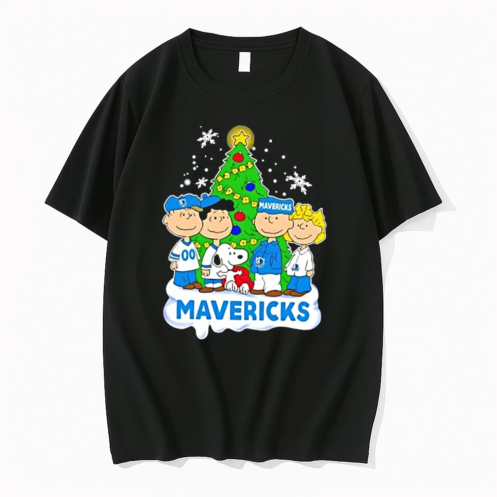 Dallas Mavericks X Peanuts Snoopy And Friends Christmas Tree Shirts