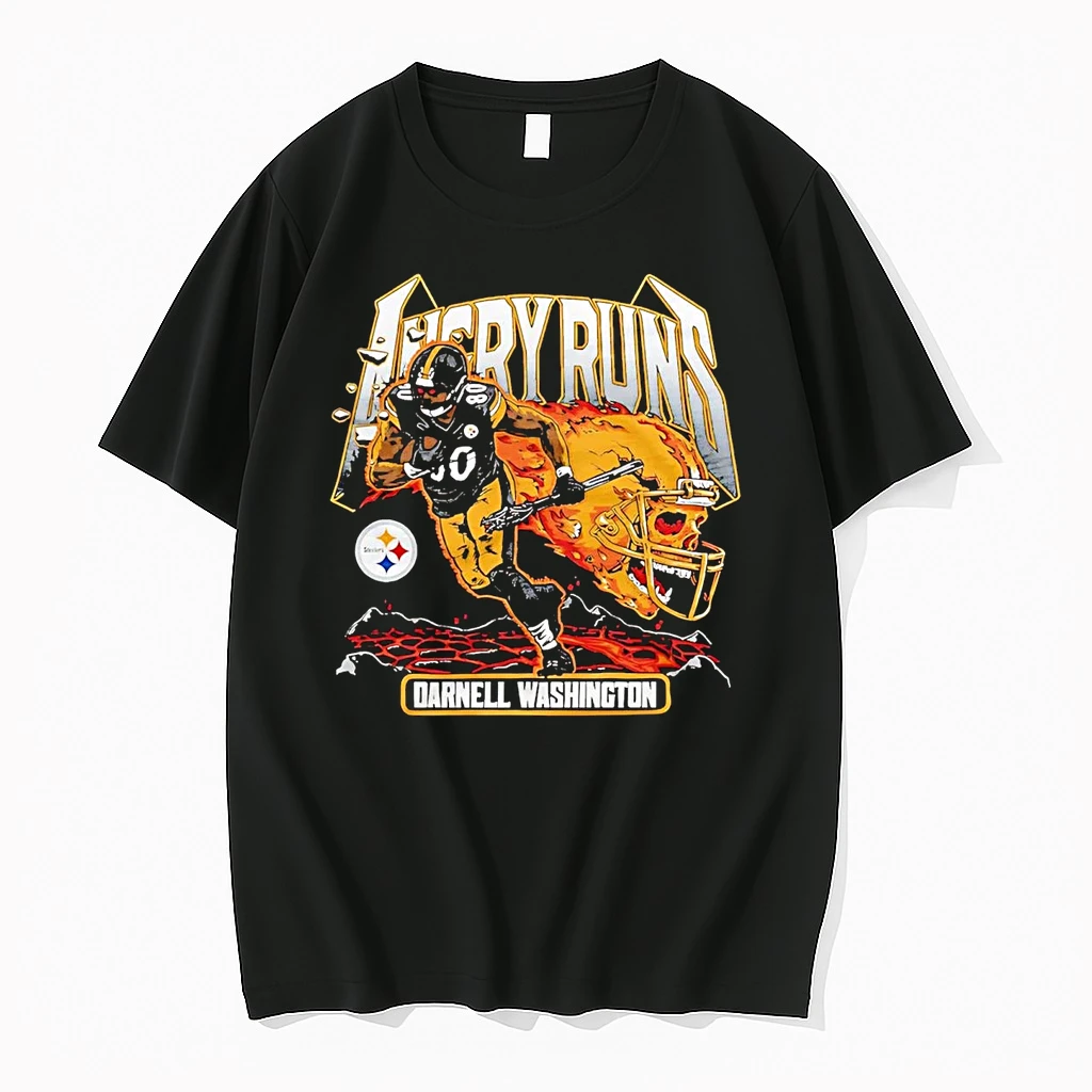 Darnell Washington Angry Runs 2025 Pittsburgh Steelers Shirts