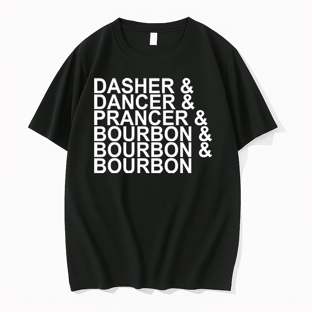 Dasher Dancer Prancer Bourbon Christmas Shirts