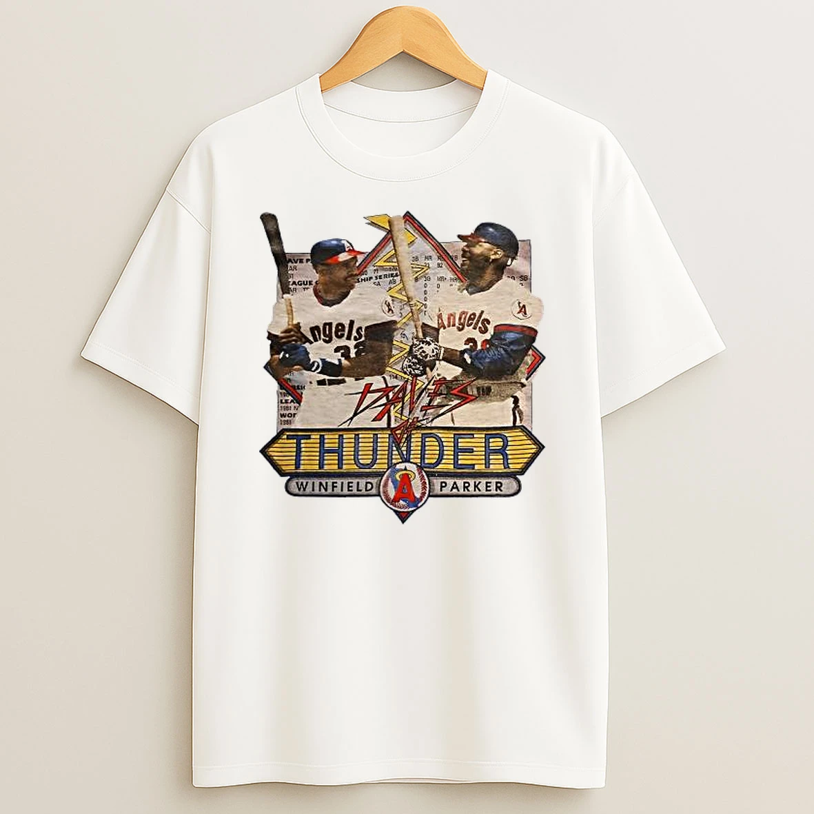 Dave Parker X Dave Winfield Los Angeles Angels Baseball Vintage Shirts