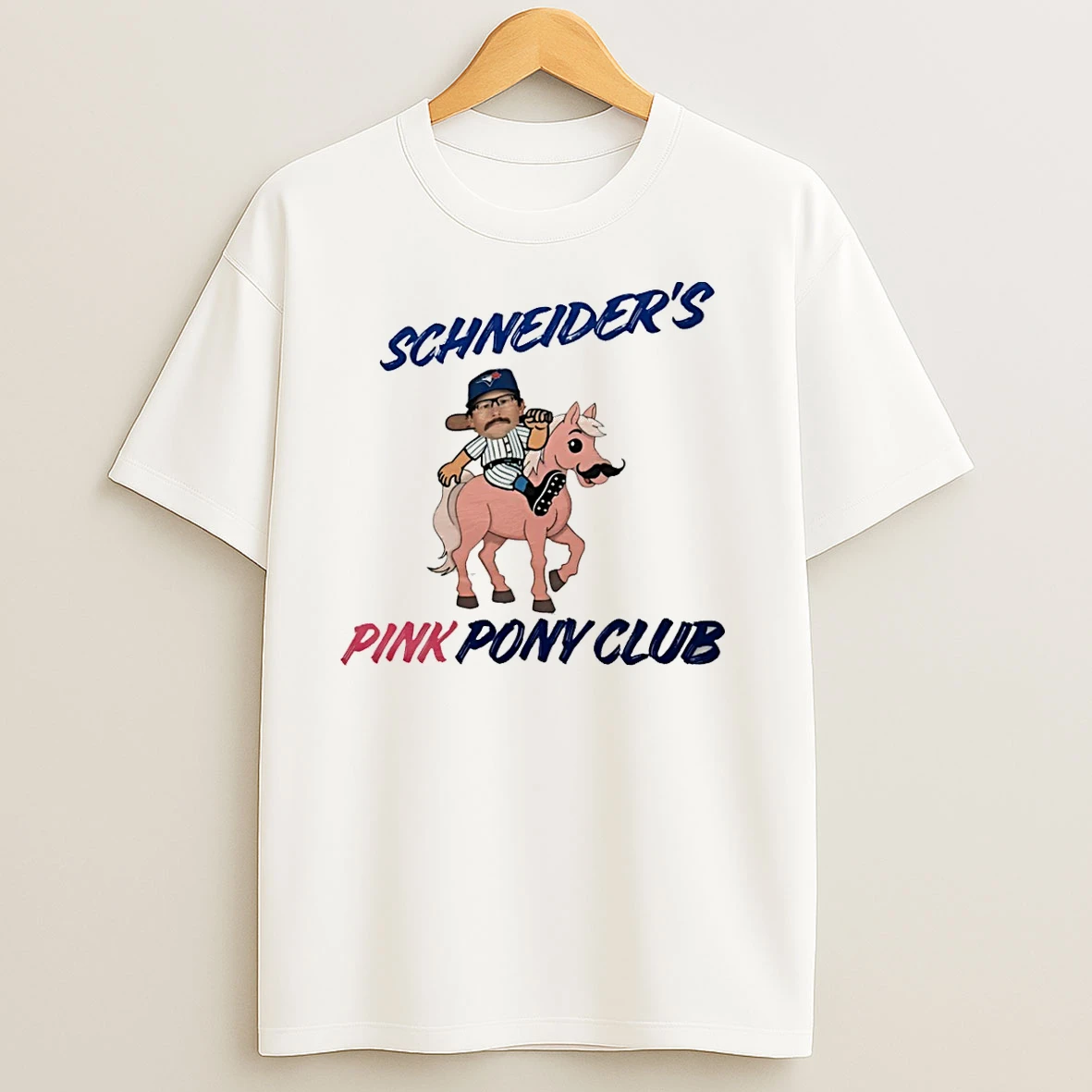 Davis Schneider Toronto Blue Jays Schneiders Pink Pony Club T Shirts