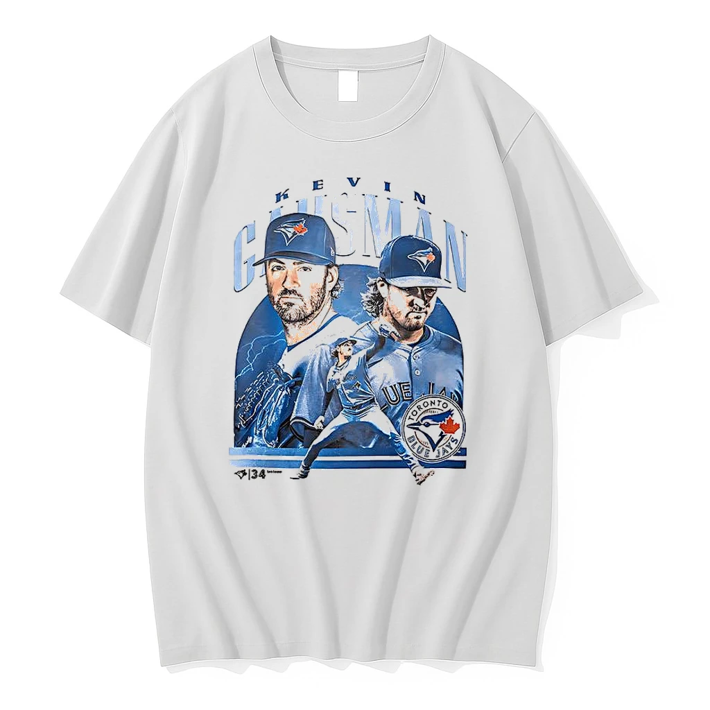 Davis Schneider Wearing Kevin Gausman Toronto Blue Jays Graphic Shirts
