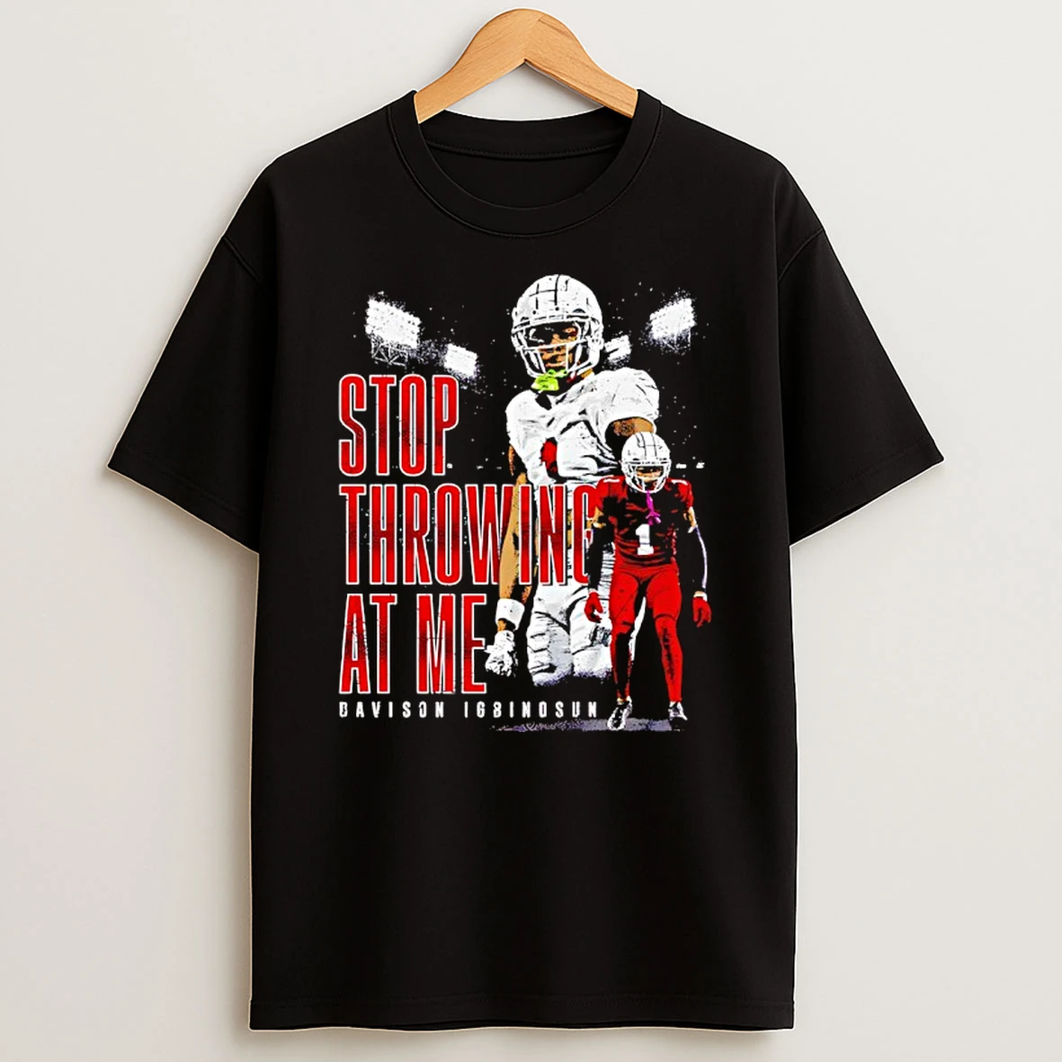 Davison Igbinosun Ohio State Buckeyes Football Stop Throwing At Me Shirts