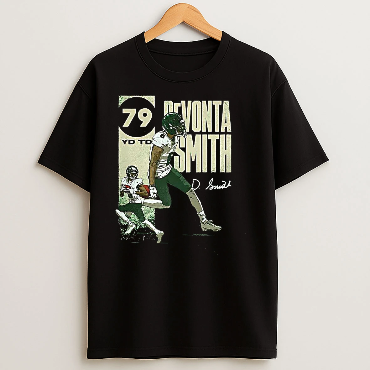 Devonta Smith Philadelphia Eagles Football 79 Yard Signature T Shirts