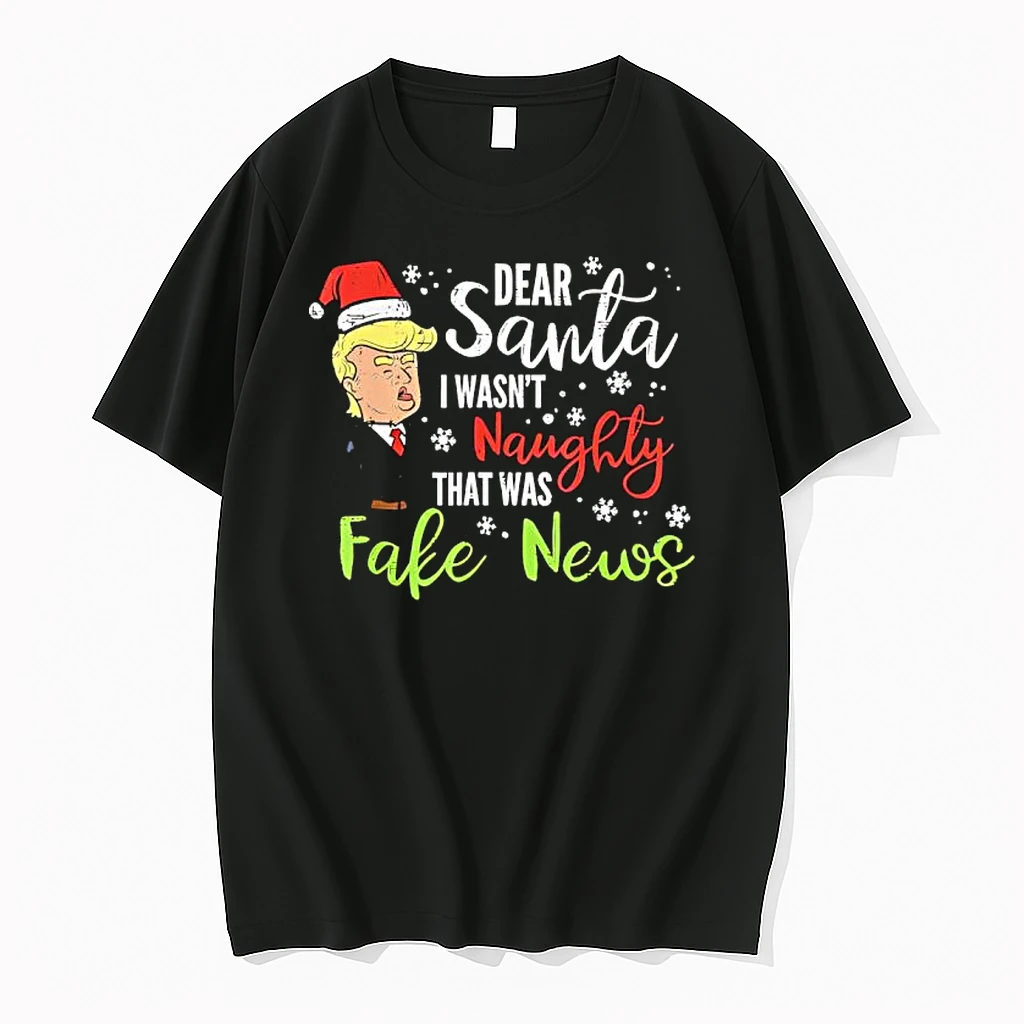 Dear Santa I Wasnt Naughly That Was Fake News Christmas Trump Shirts
