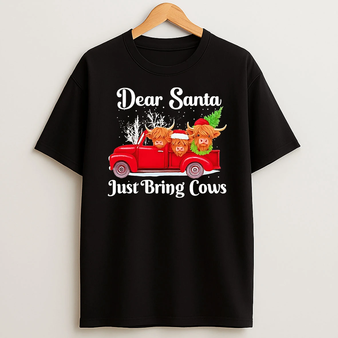 Dear Santa Just Bring Cows Christmas Shirts