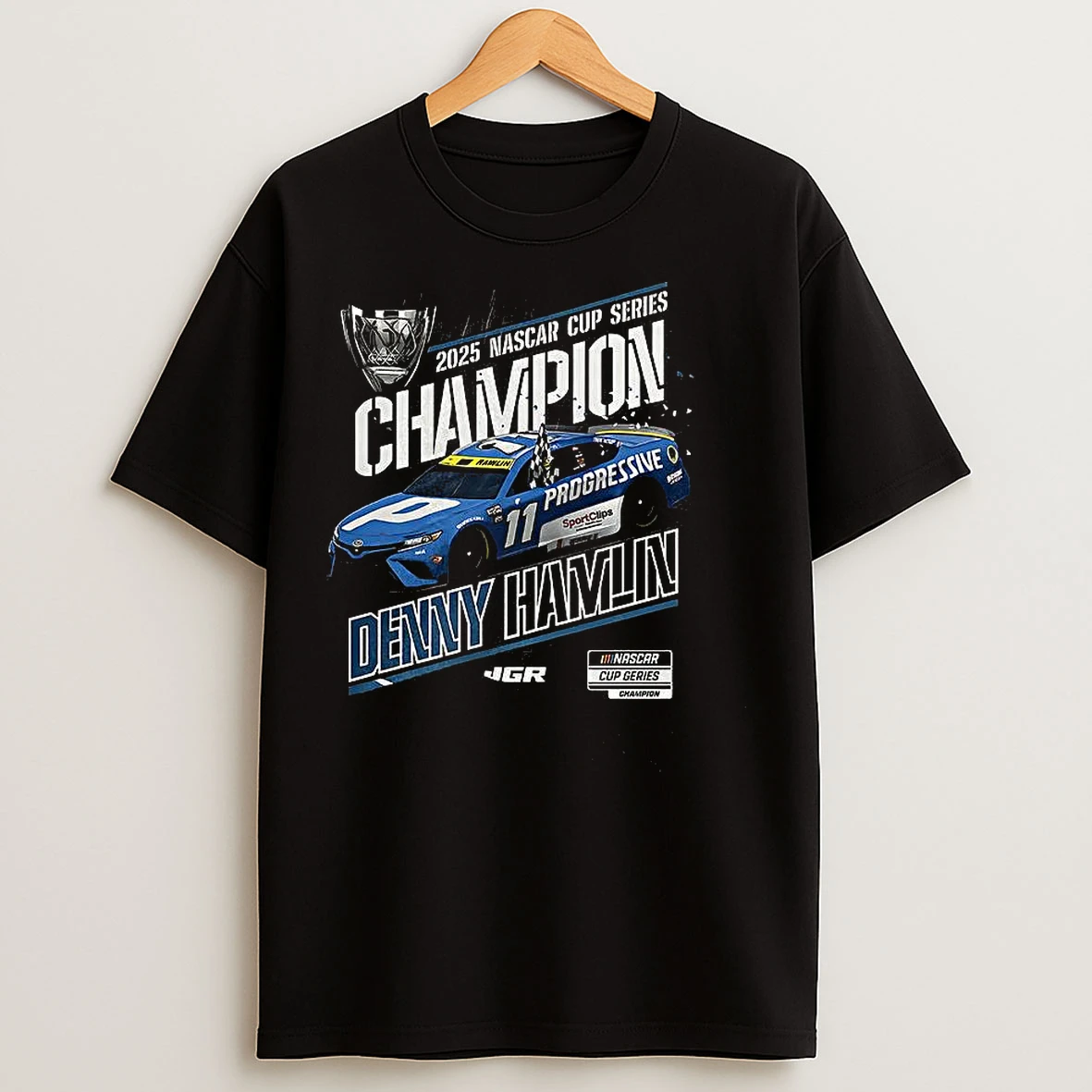 Denny Hamlin 2025 Nascar Cup Series Champion T Shirts