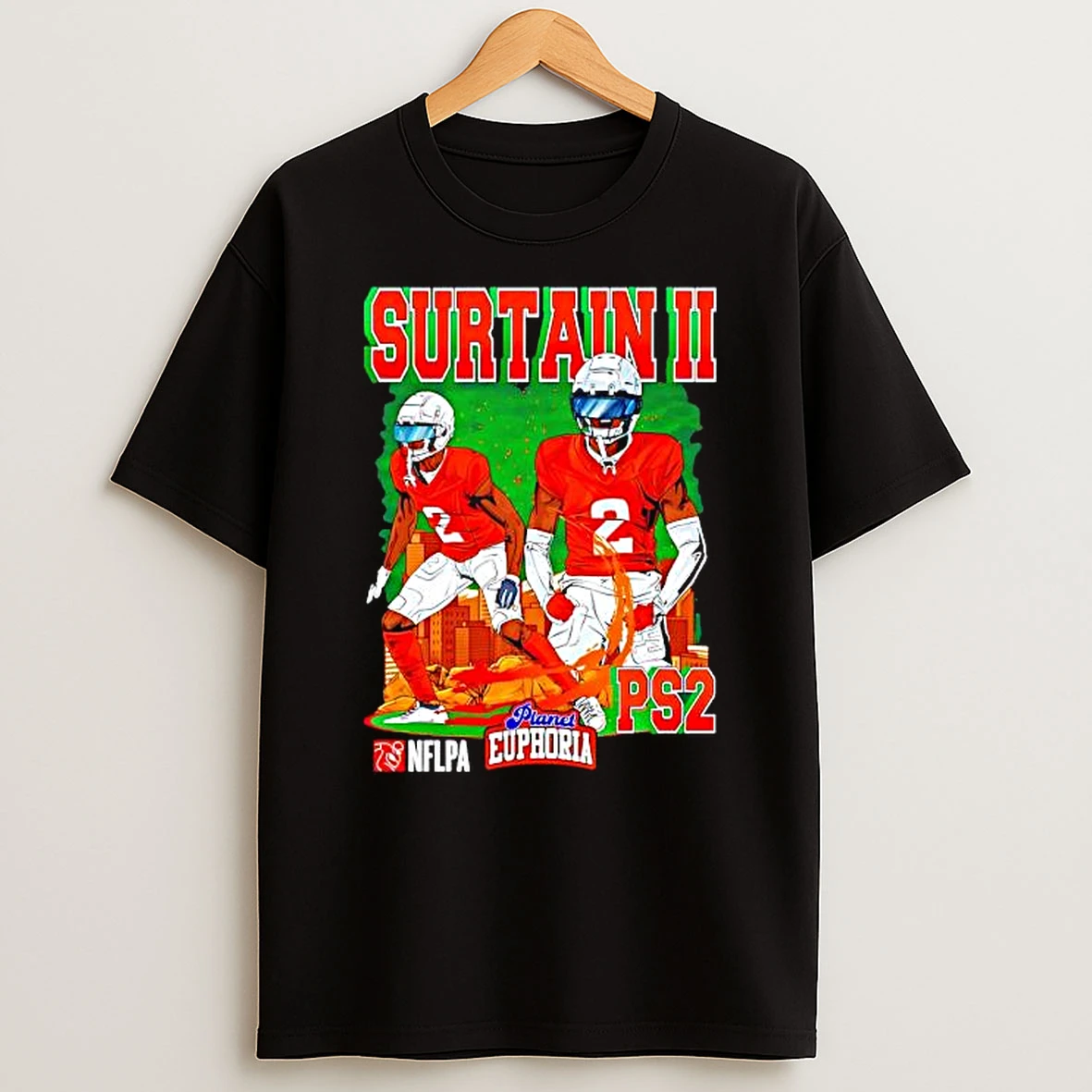 Denver Broncos Patrick Surtain Ii Skyline Graphic Shirts