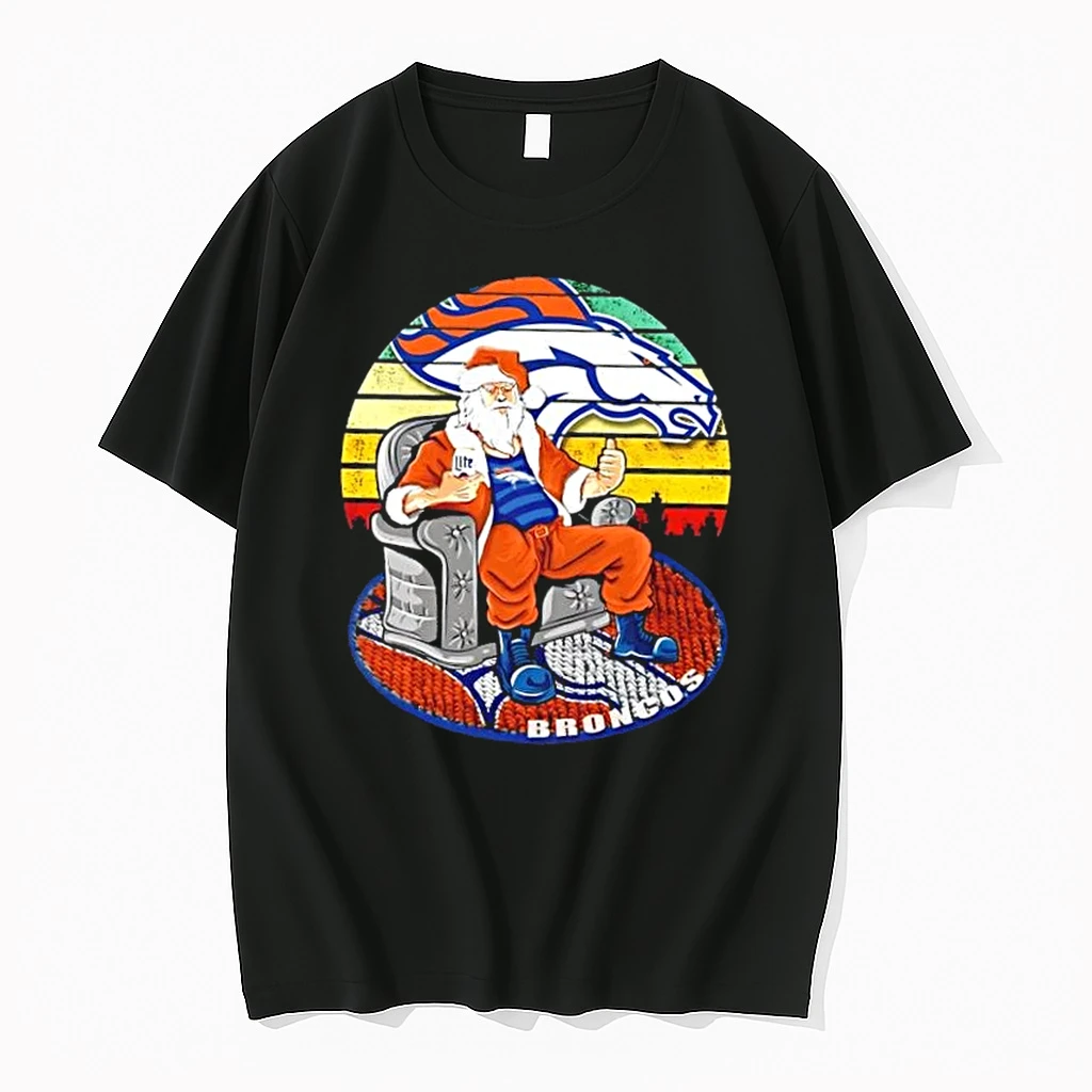 Denver Broncos X Santa Claus Christmas Vintage Shirts