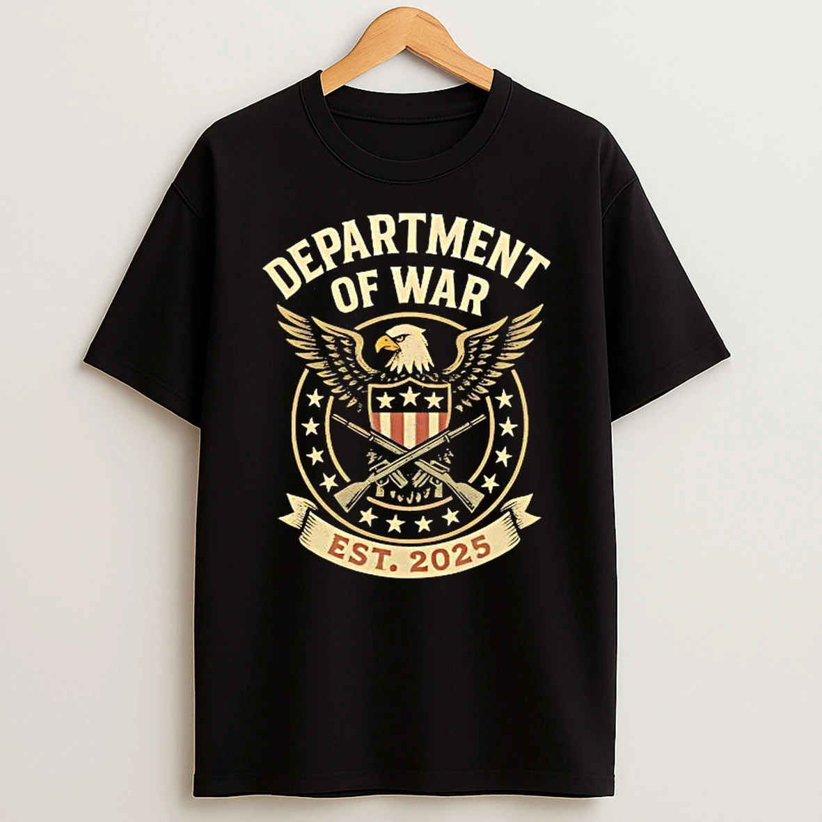 Department Of War Est 2025 Eagles Gun Logo Shirts