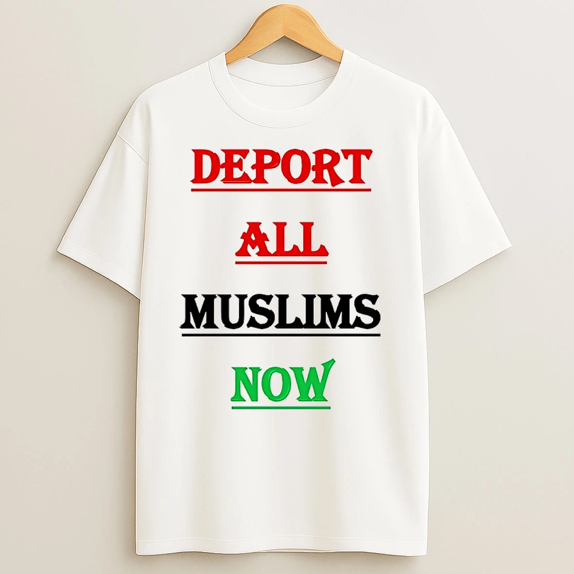 Deport All Muslims Now T Shirts