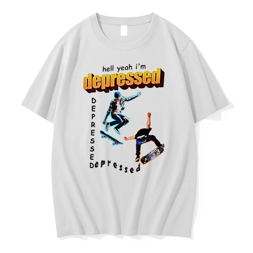 Depressed Skateboard Meme Funny Shirts