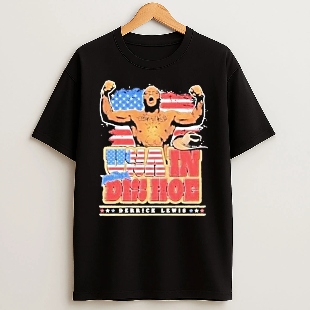 Derrick Lewis Usa In Dis Hoe Mma American Flag Shirts