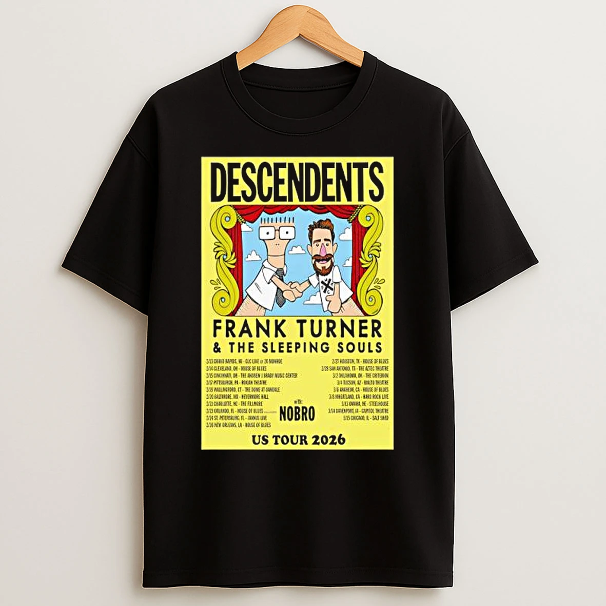Descendents X Frank Turner The Sleeping Souls Us Tour 2026 T Shirts