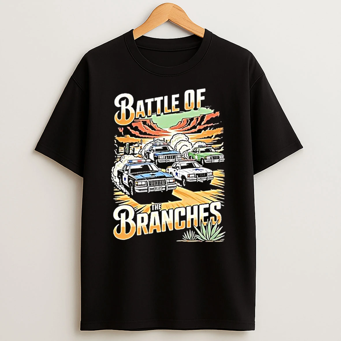 Desert Race Battle Of The Branches Police Car Vintage Shirts