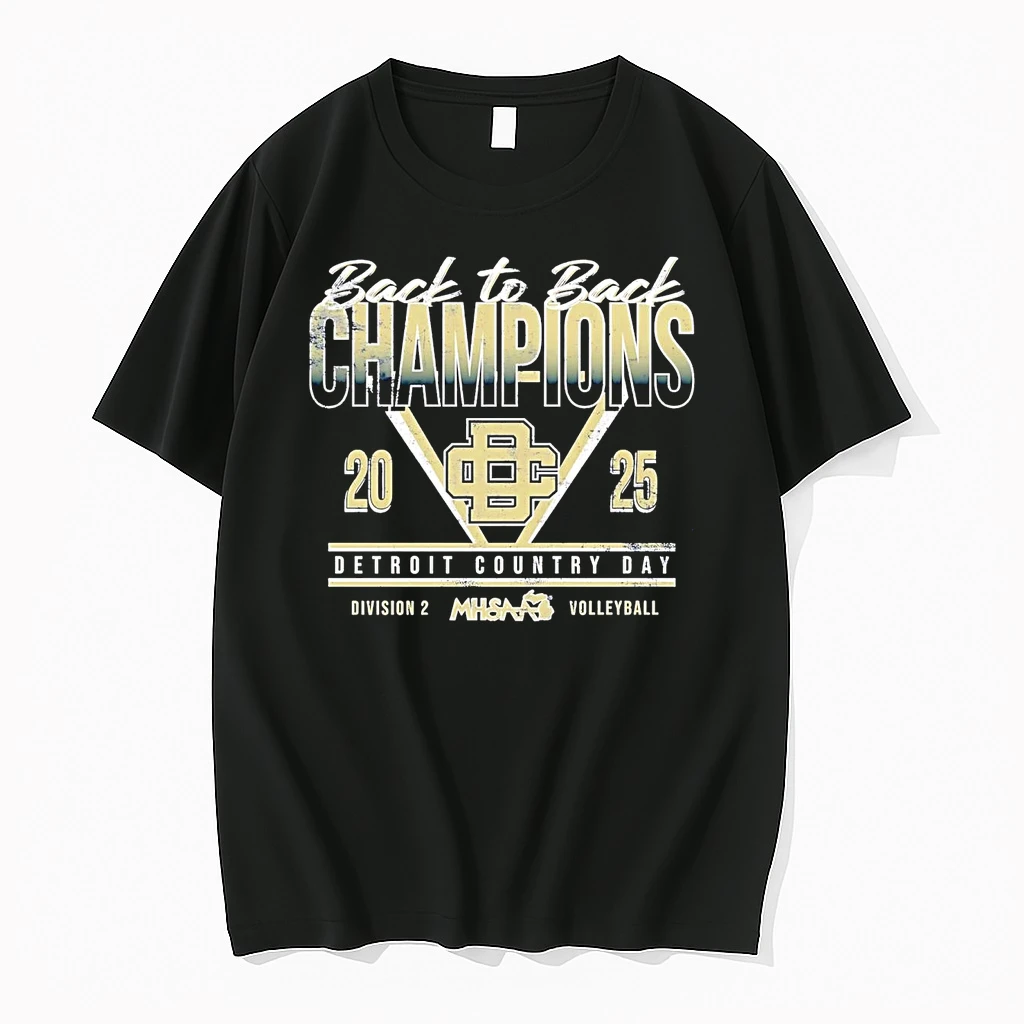 Detroit Country Day 2025 Back To Back Champions Mhsaa D2 Volleyball Shirts