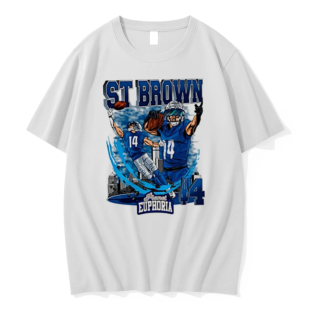 Detroit Lions Amon Ra St Brown 14 Skyline Graphic Shirts
