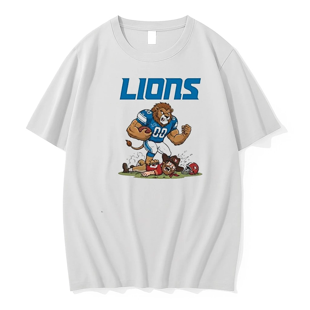 Detroit Lions Beat San Francisco 49ers Battle Mascot Shirts