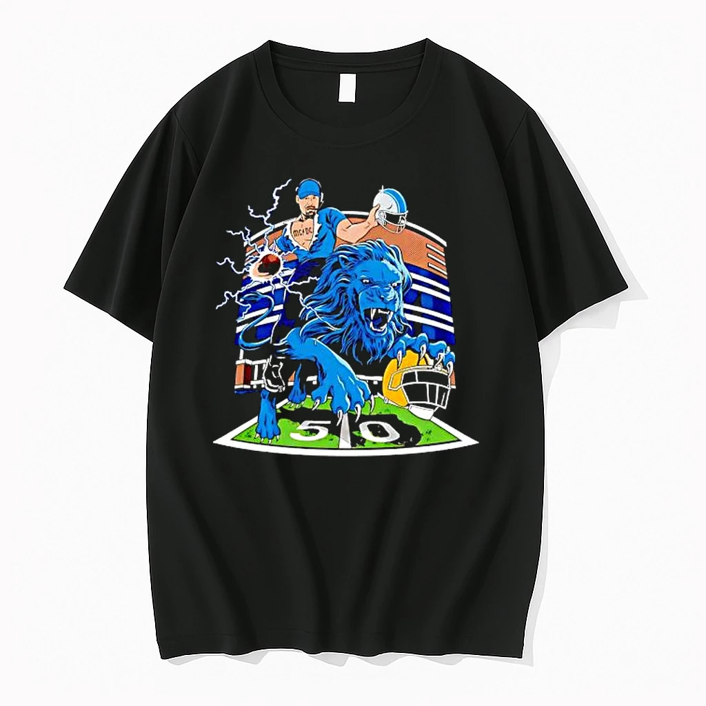 Detroit Lions Dan Campbell Motor City Graphic Shirts