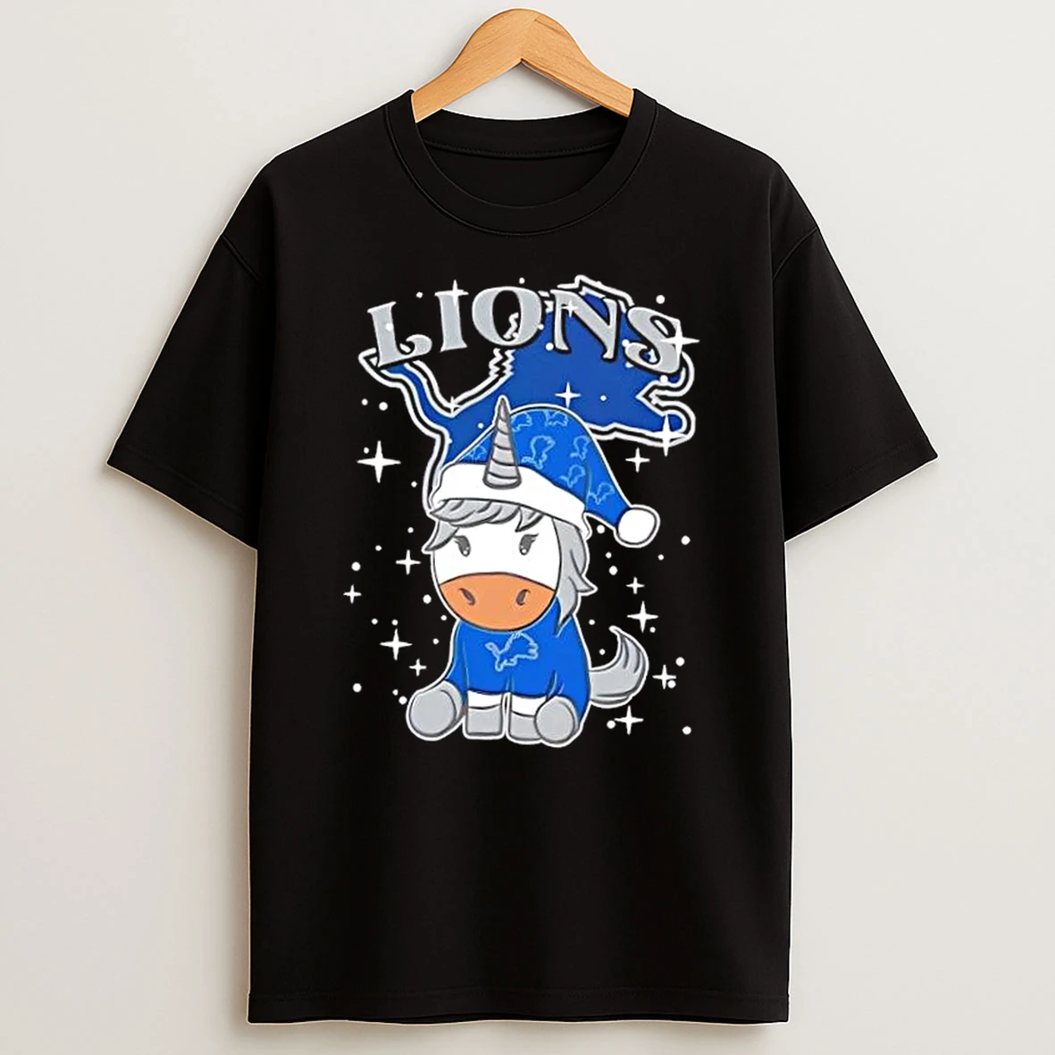 Detroit Lions Football X Unicorn Merry Christmas Shirts