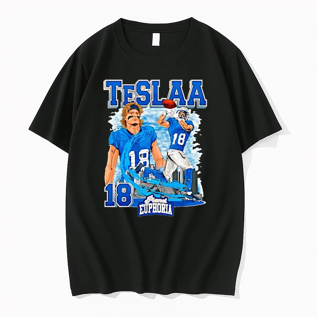 Detroit Lions Isaac Teslaa 18 Skyline Graphic Shirts