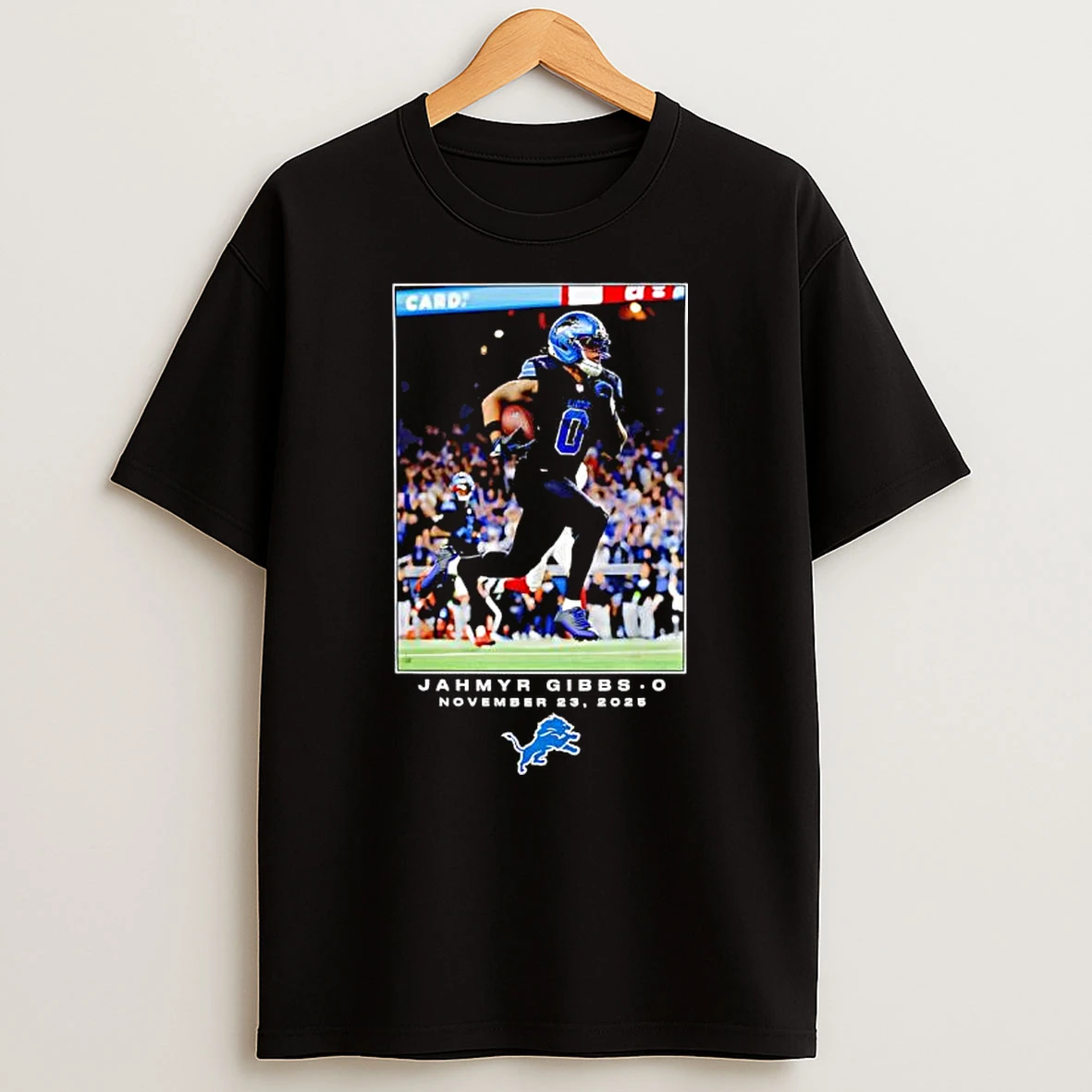 Detroit Lions Jahmyr Gibbs Nfl Flash Features November 23rd 2025 Shirts
