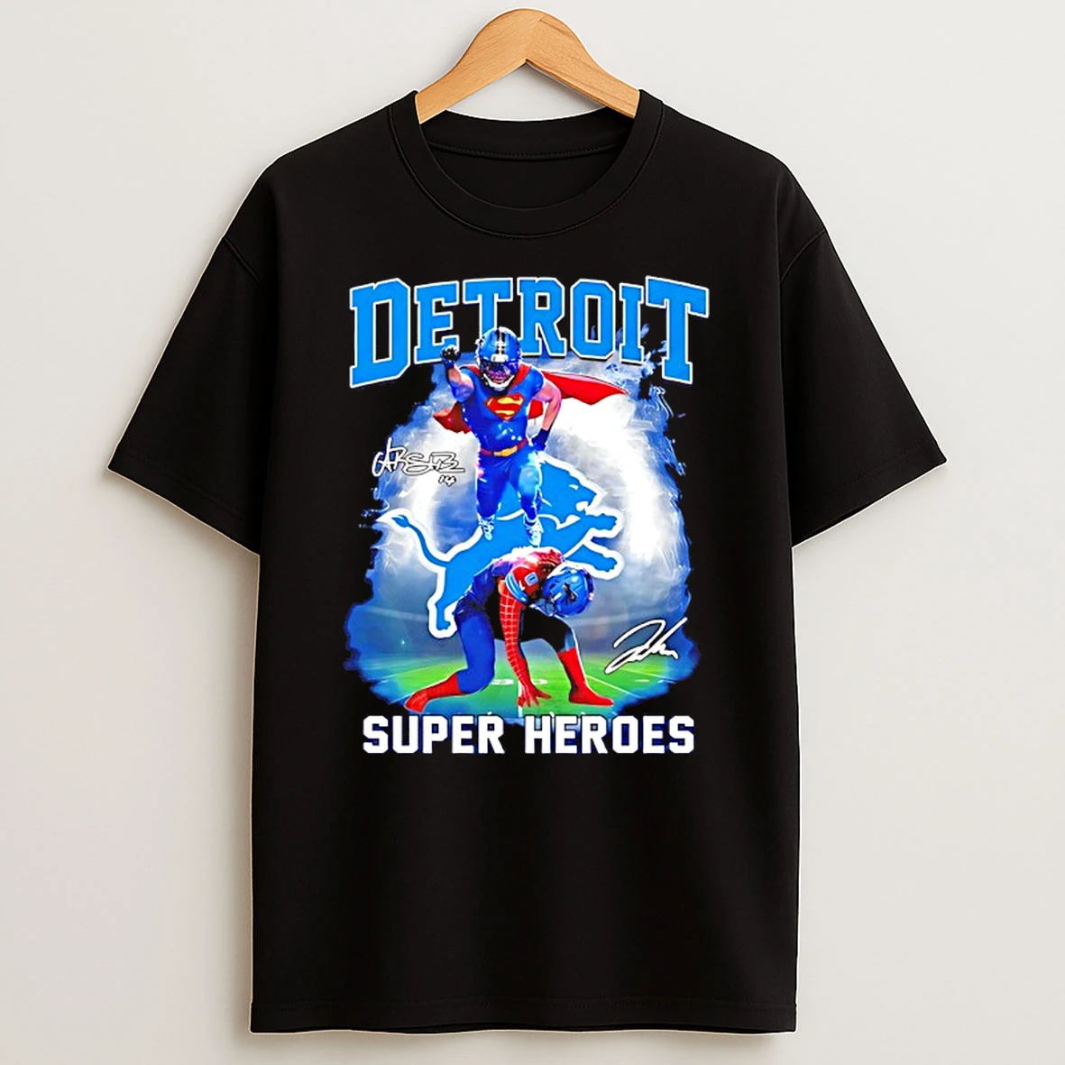 Detroit Lions Super Heroes Signature Shirts
