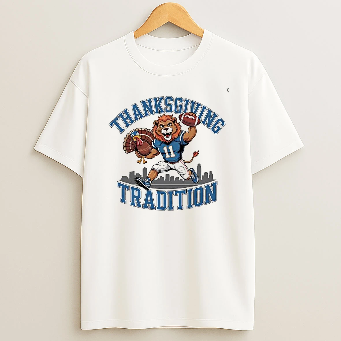 Detroit Lions Thanksgiving Game Day Tradition Logo Shirts
