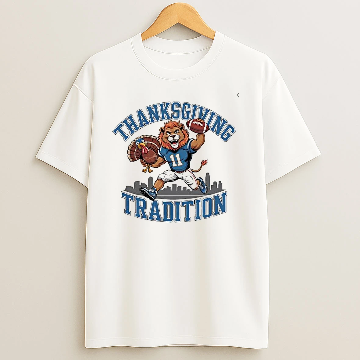 Detroit Lions Thanksgiving Game Day Tradition Logo T Shirts