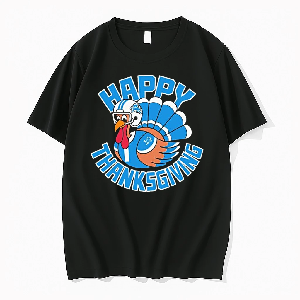 Detroit Lions Turkey Happy Thanksgiving 2025 Shirts