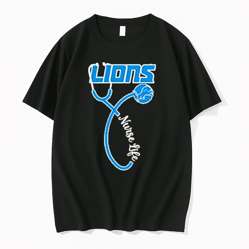 Detroit Lions X Nurse Life Its A Work Of Heart Shirts
