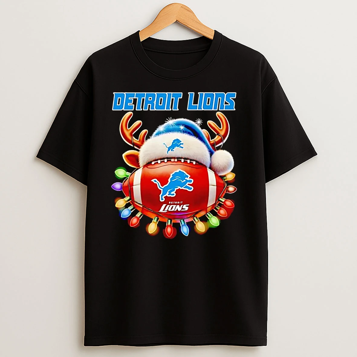 Detroit Lions Football Christmas T Shirts